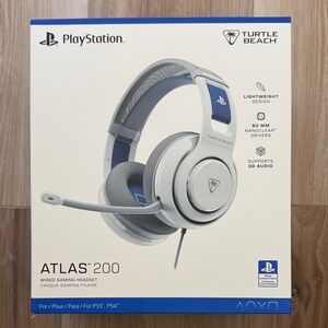 Turtle Beach Atlas 200 Wired Gaming Headset - White, Gray and Blue